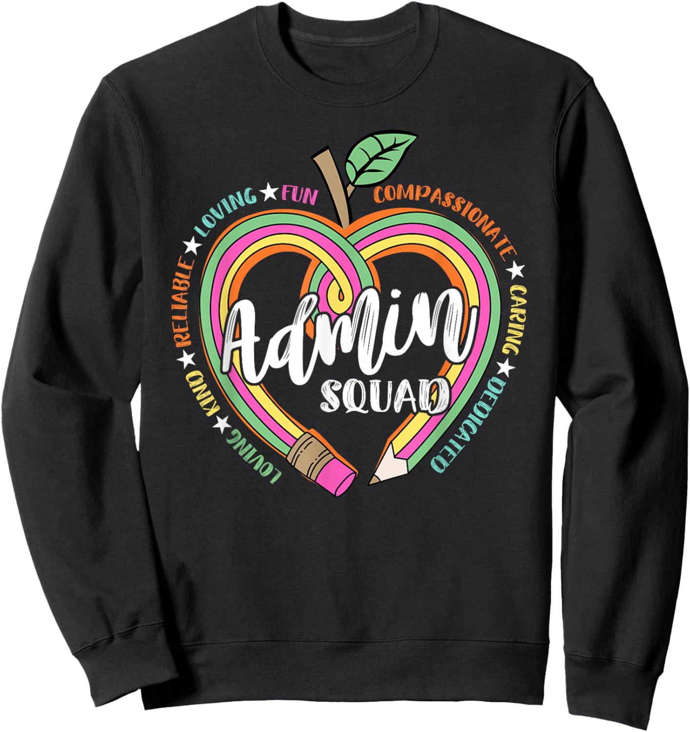 Admin Squad School Assistant Principal Crew Administrator Sweatshirt - Sweatshirt | Black