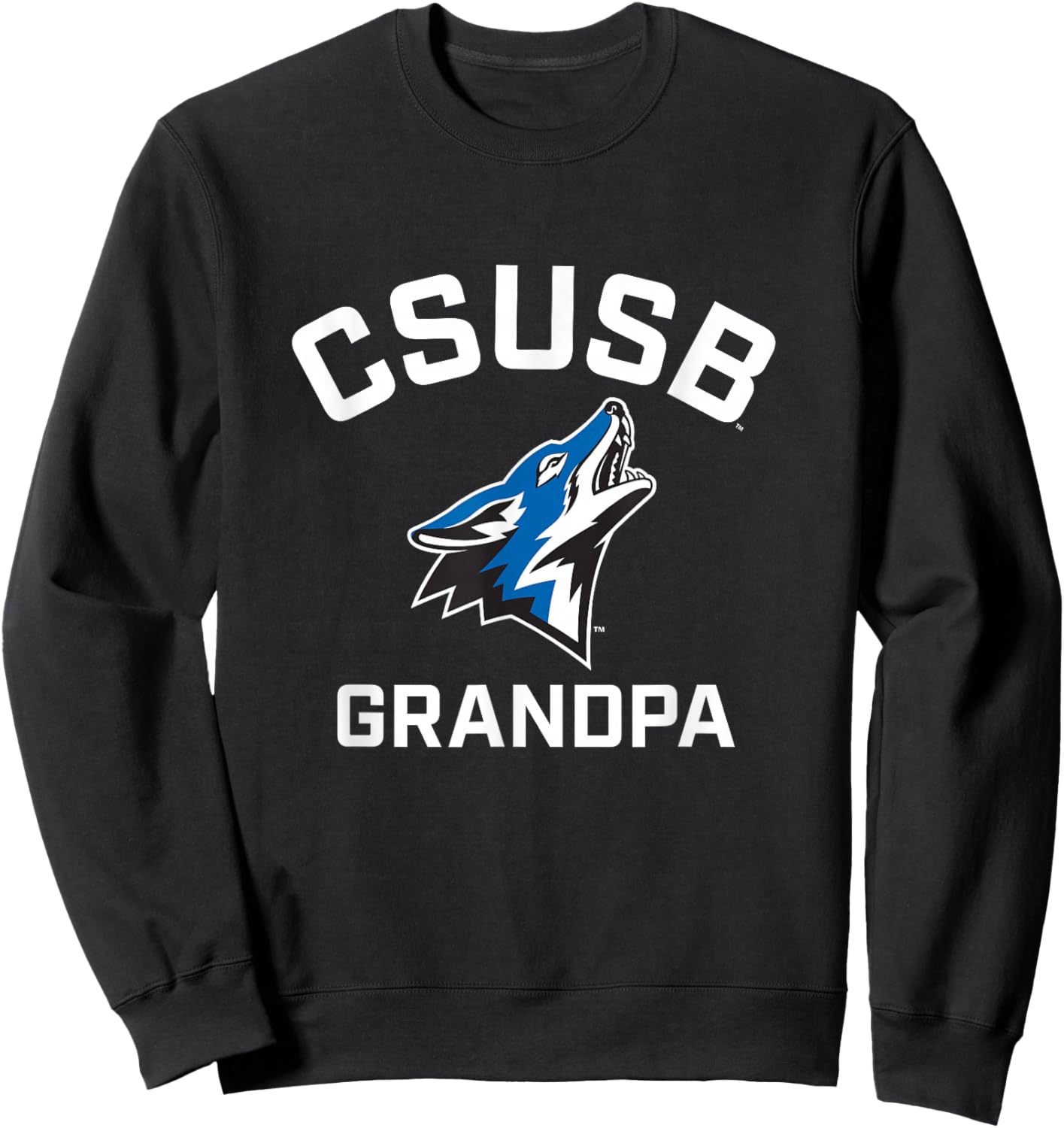 Cal State San Bernardino CSUSB Coyotes Arched Grandpa Sweatshirt - Sweatshirt | Black