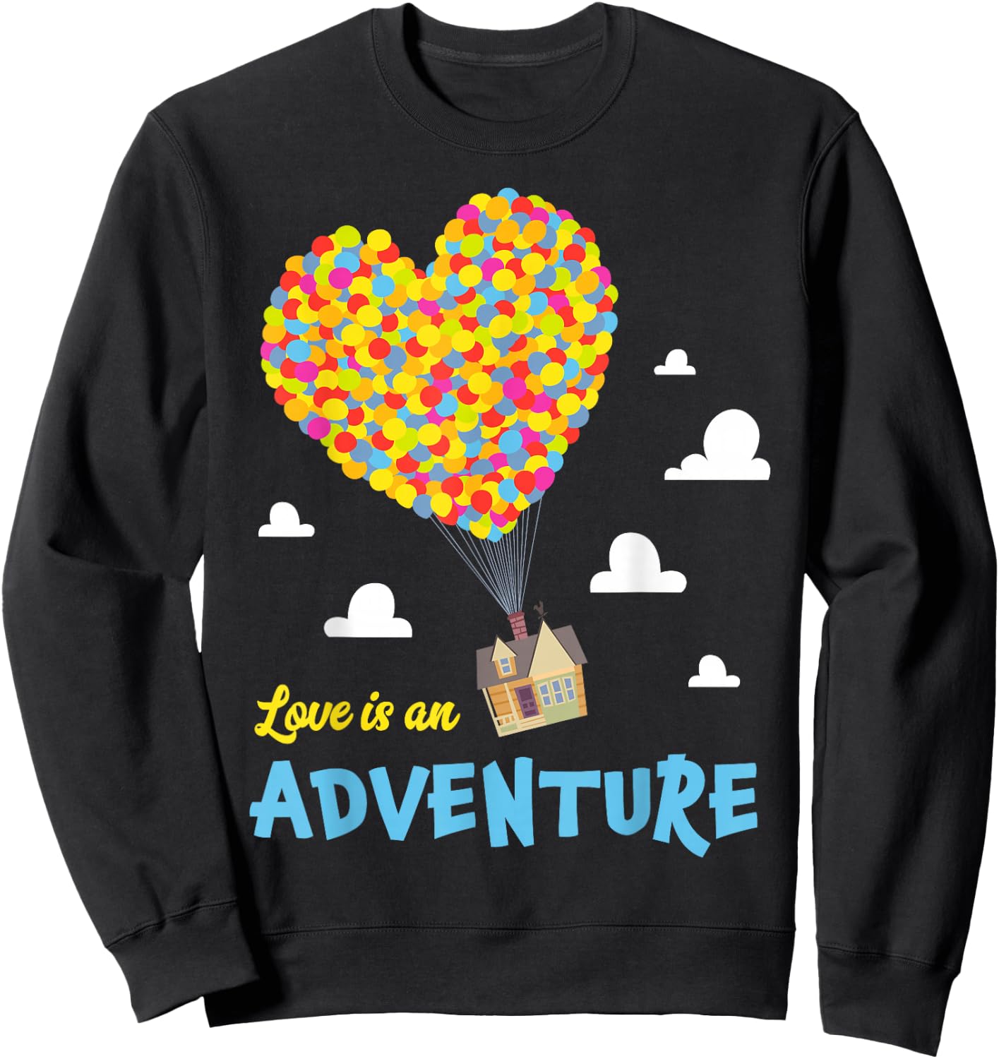 Disney and Pixar Up Love is an Adventure Sweatshirt - Sweatshirt | Black