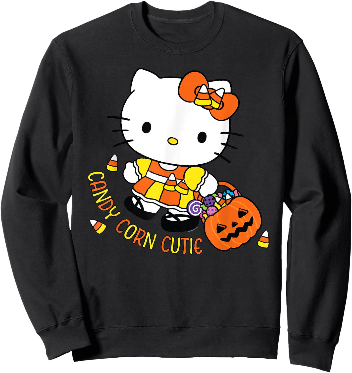Hello Kitty Candy Corn Cutie Halloween Sweatshirt - Sweatshirt | Black