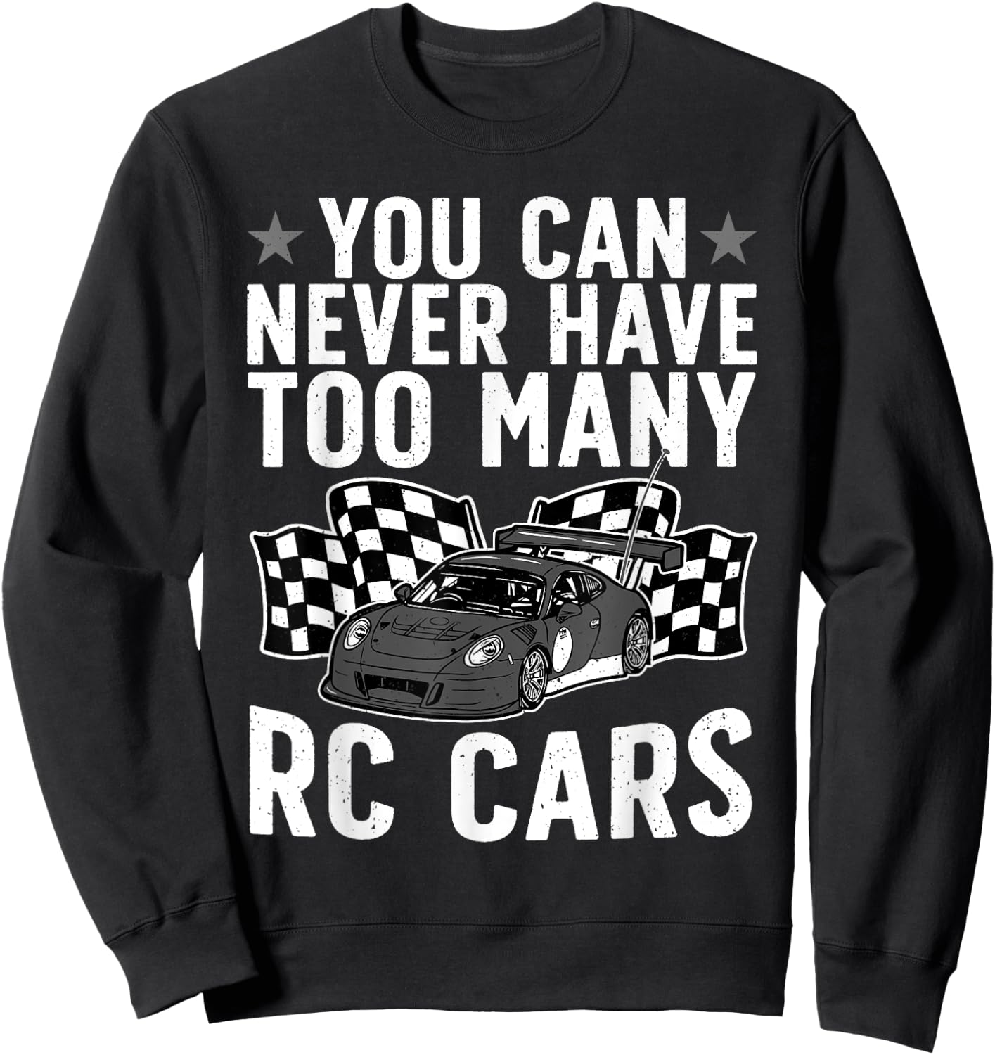 Cool RC Car Art Women Boys Girls RC Racing Lover Sweatshirt - Sweatshirt | Black