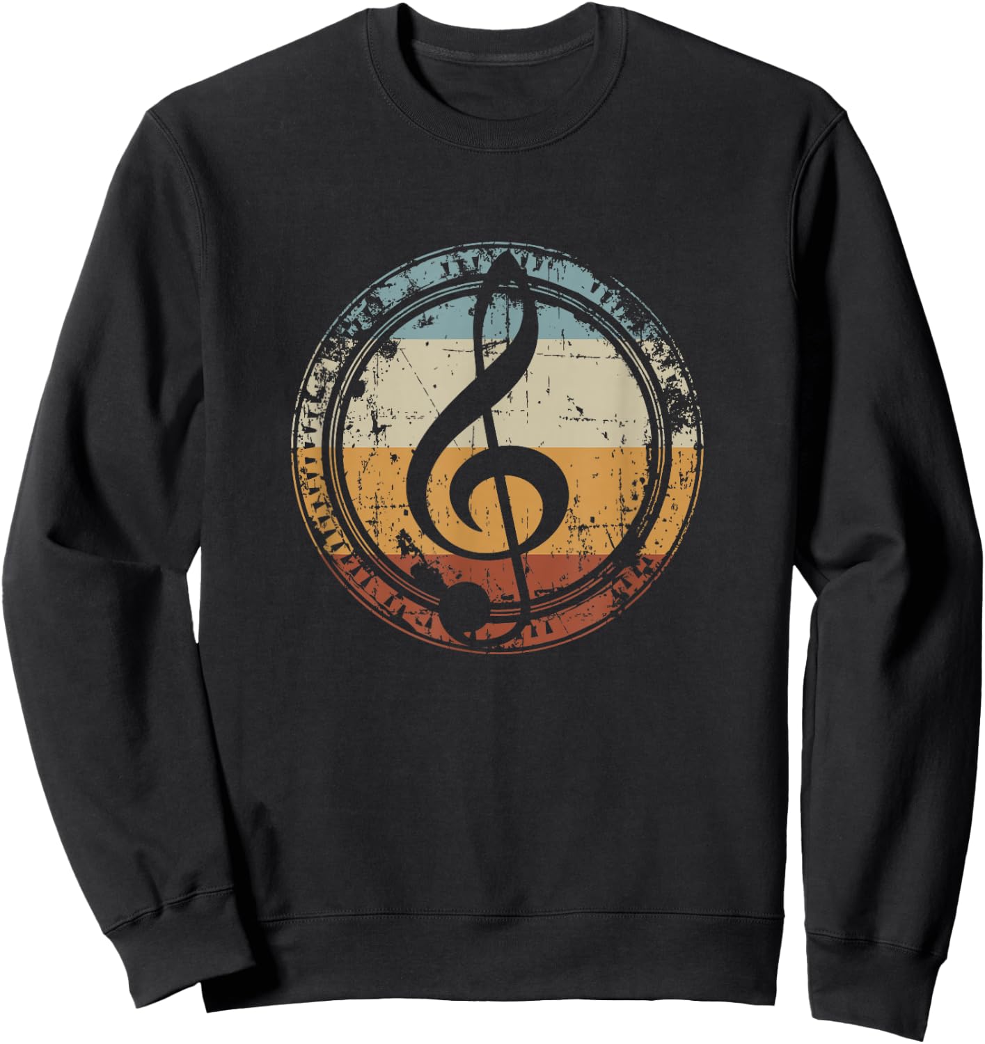 Treble Clef Treble Clef for Musicians Teachers Vintage Sweatshirt - Sweatshirt | Black