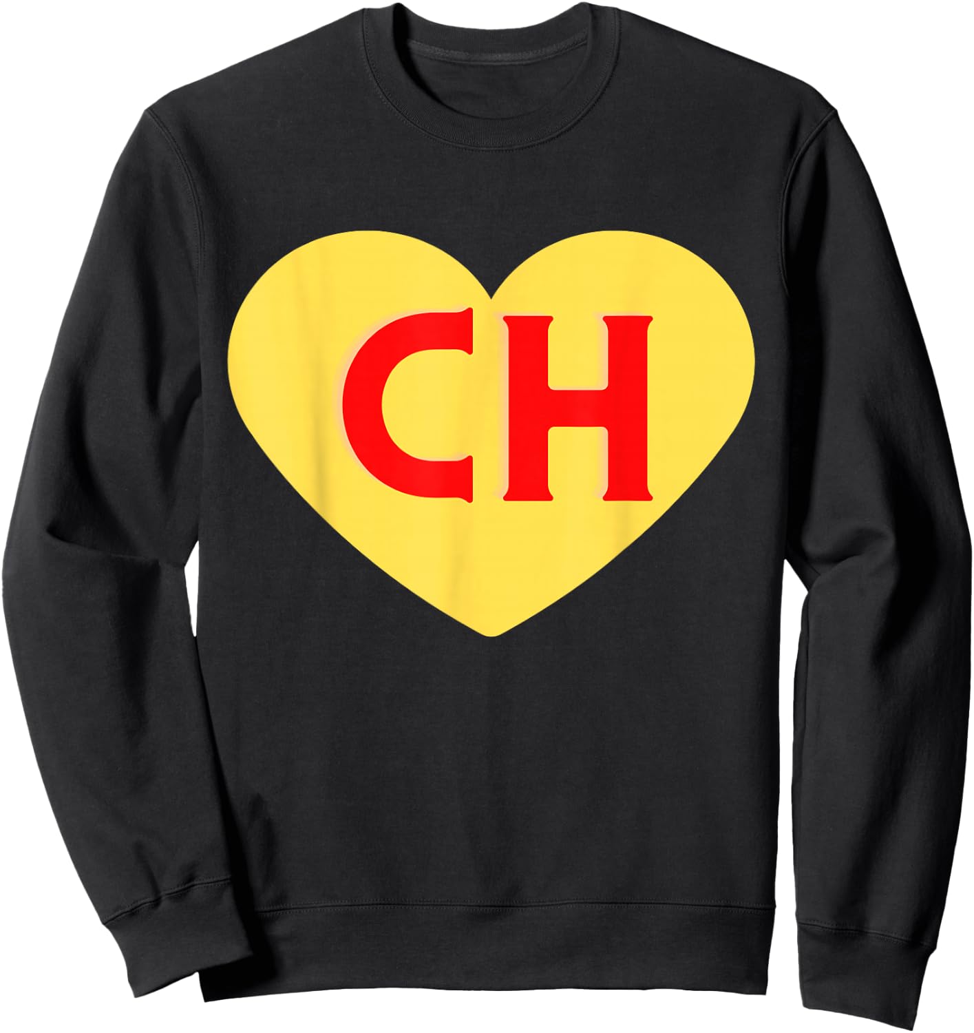 Whyte Women's Red Heart , Small, Classic Fit, , Short Sleeve, Machine Wash, US Size Small Sweatshirt - Sweatshirt | Black