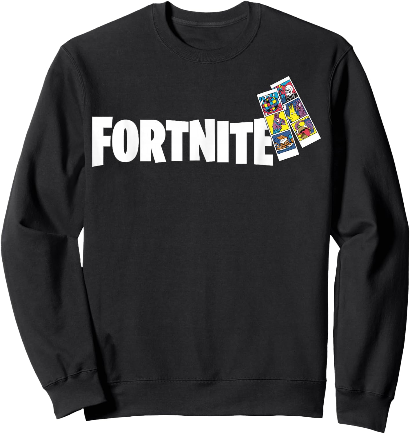 Fortnite Photo Strip & Logo Sweatshirt - Sweatshirt | Black