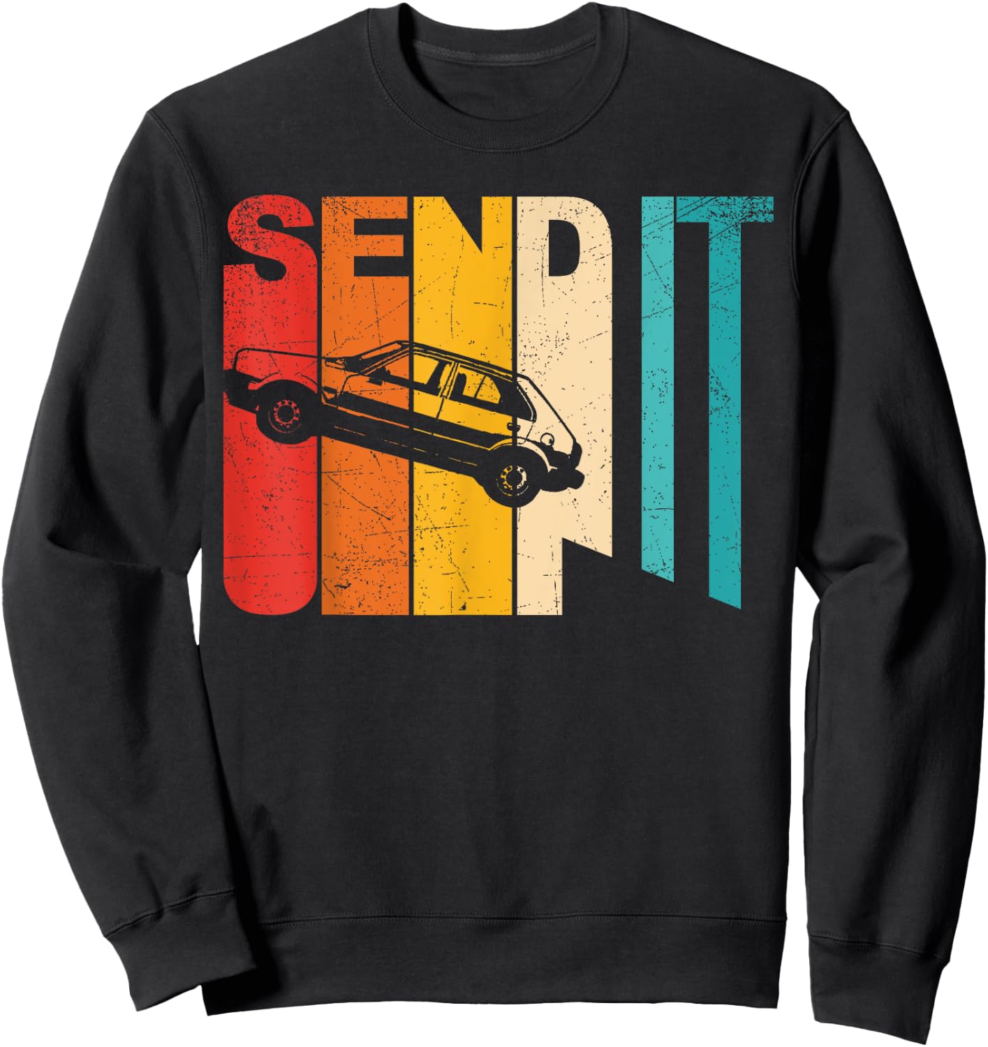 Send It Race Car Meme Shirt Sweatshirt - Sweatshirt | Black