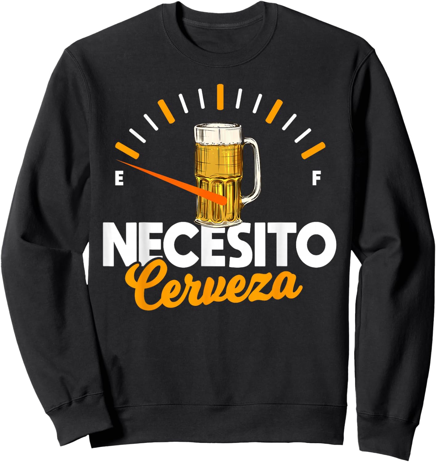 Mexican beer necesito cerveza cool & funny sayings Sweatshirt - Sweatshirt | Black