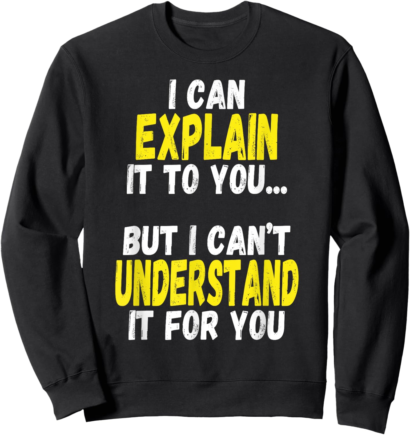 I Can Explain It To You But Can't Understand It For You Gift Sweatshirt - Sweatshirt | Black