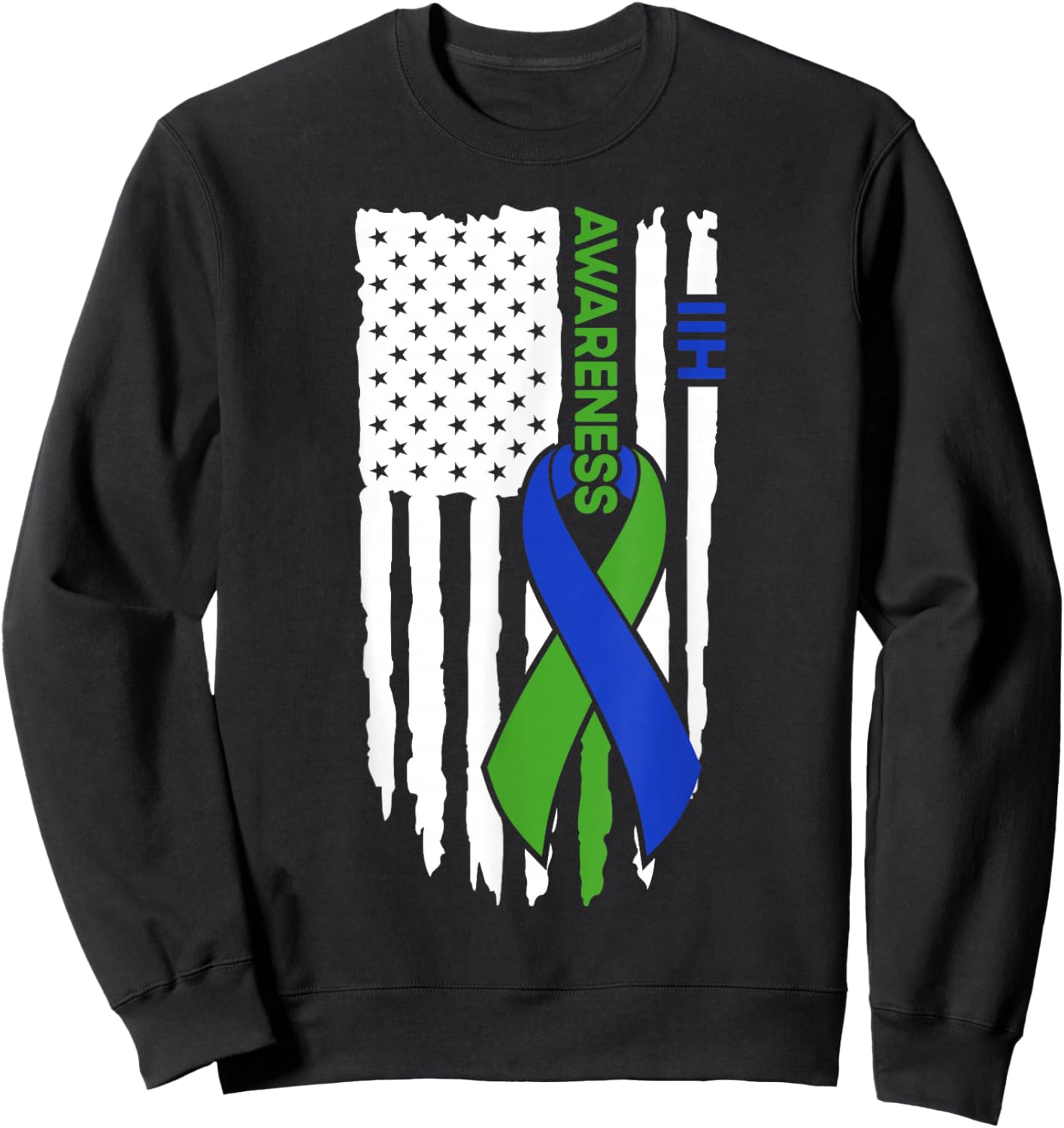 IIH Awareness Flag IIH Awareness Sweatshirt - Sweatshirt | Black
