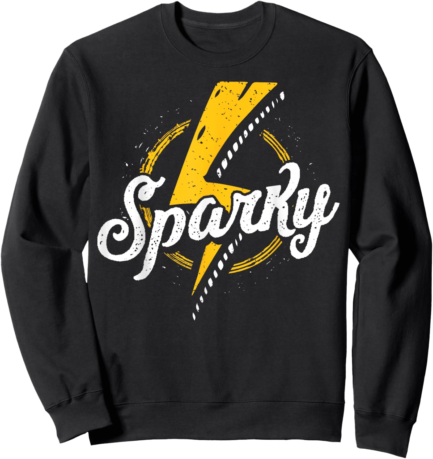 Sparky Electrician Funny Lineman Dad Retro Vintage Gifts Men Sweatshirt - Sweatshirt | Black