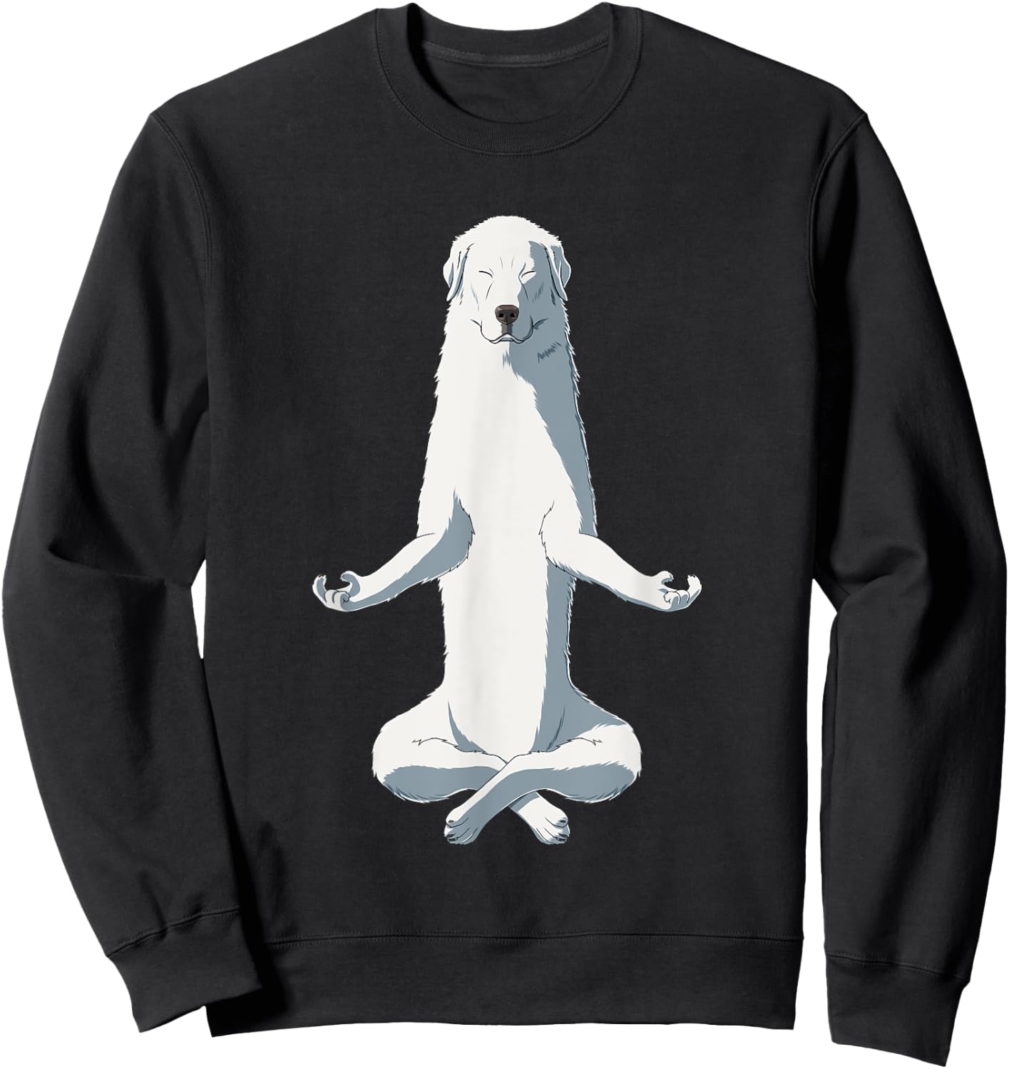 Funny Yoga Dog Maremma Sheepdog Sweatshirt - Sweatshirt | Black