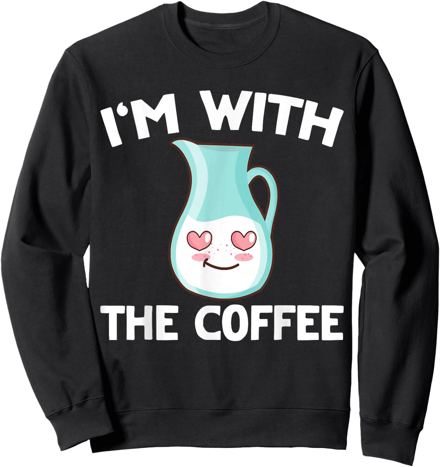 Coffee & Creamer Matching His & Hers Couples Sweatshirt - Sweatshirt | Black