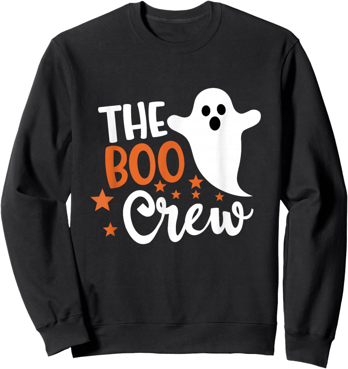 Halloween The Boo Crew - Cute Ghost - Spooky Family Matching Sweatshirt - Sweatshirt | Black