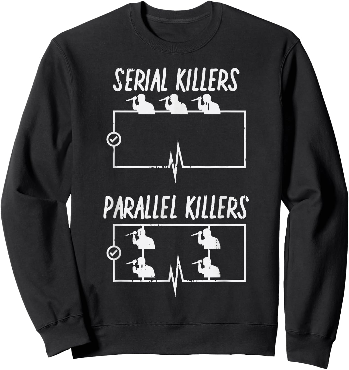 Serial Parallel Killer Funny Electrical Pun Electrician Gift Sweatshirt - Sweatshirt | Black