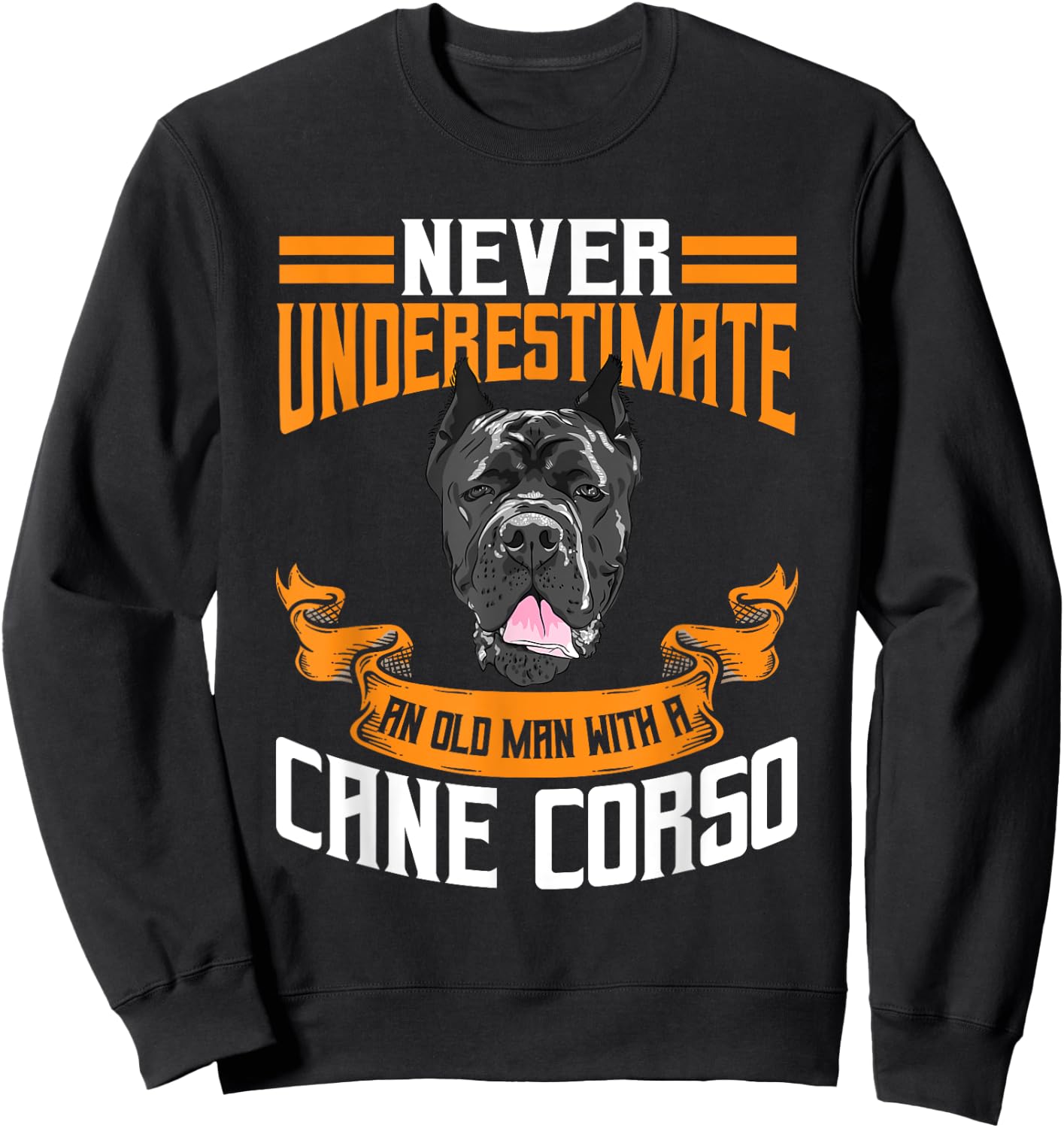 Cane Corso Motif Italian Mastiff Sweatshirt - Sweatshirt | Black