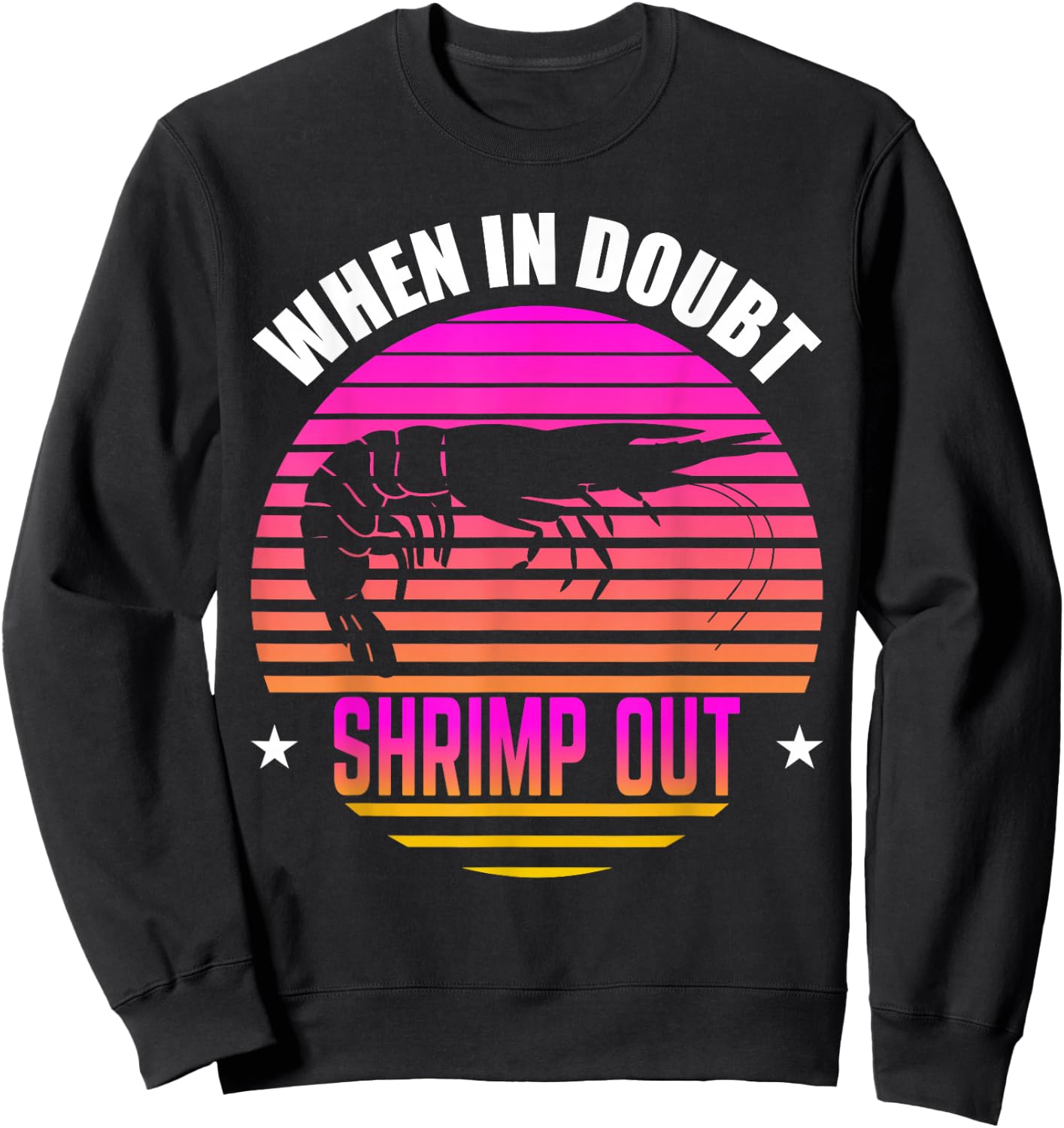 Retro BJJ Brazilian Jiu Jitsu Shrimp Out Grappling Sweatshirt - Sweatshirt | Black