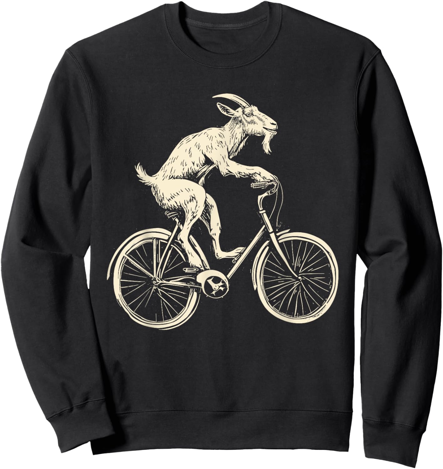 Goat Mountain Bike MTB Cycling Bicycle Cyclist Funny Sweatshirt - Sweatshirt | Black