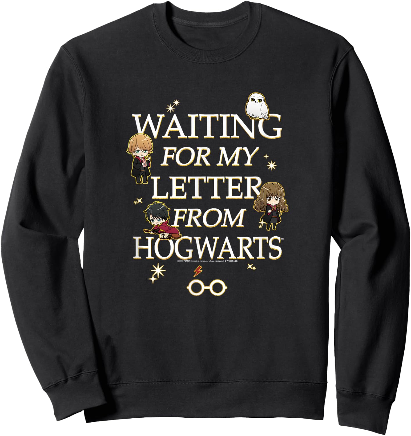 Harry Potter Waiting For My Letter From Hogwarts Sweatshirt - Sweatshirt | Black