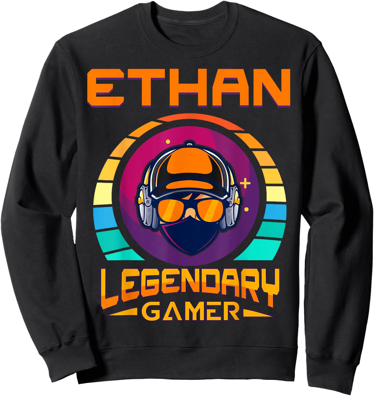 Ethan Legendary Gamer - Personalised Name Gift Sweatshirt - Sweatshirt | Black
