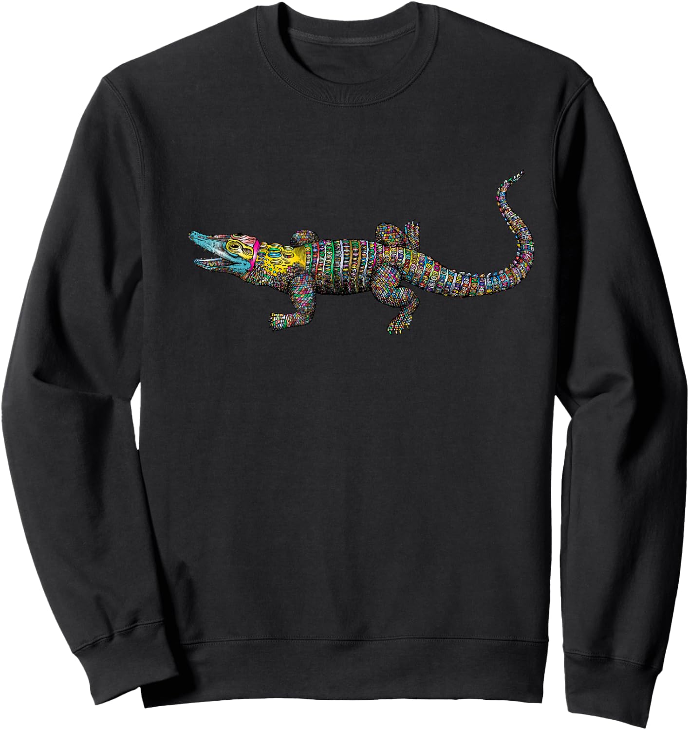 Vintage Retro Crocodile Gator Croc Alligator Hunter Sweatshirt - Sweatshirt | Black