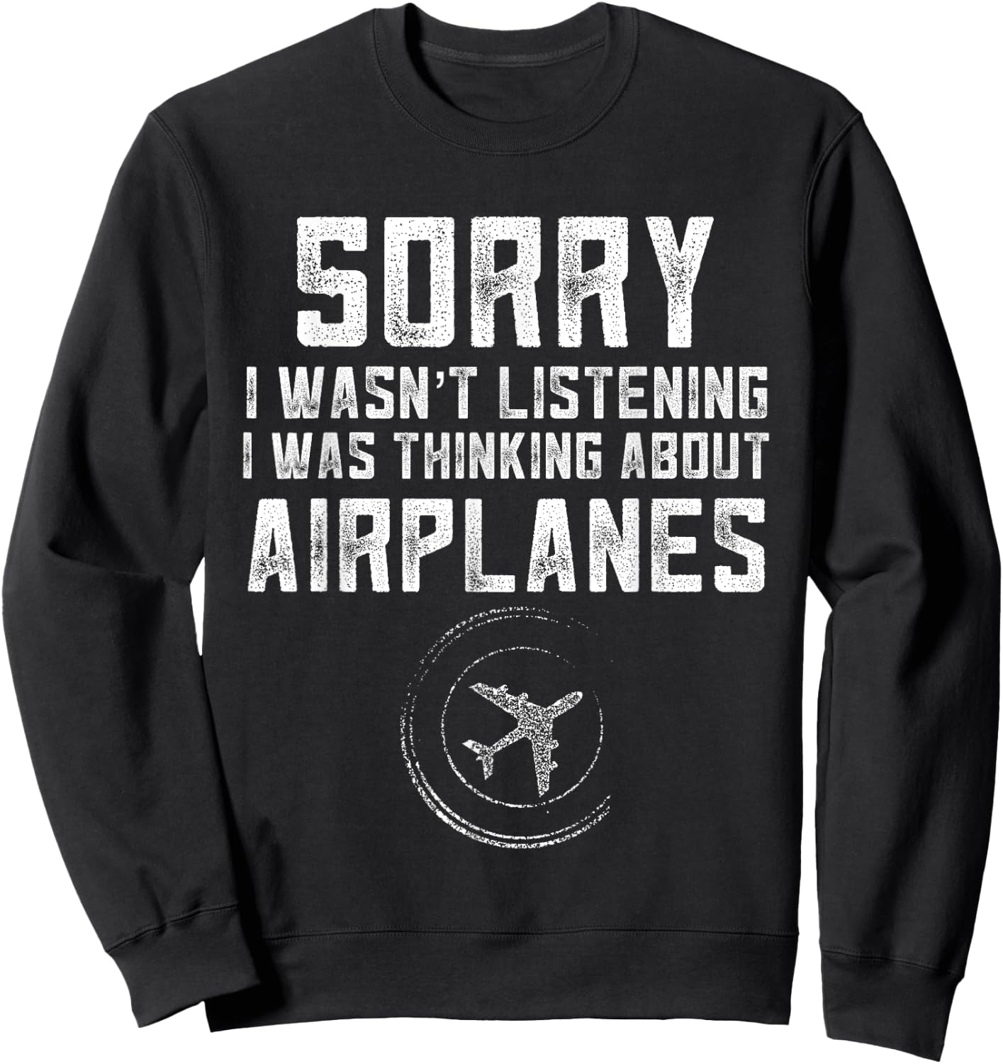 Funny Future Pilot Plane Aviation Themed Kids Airplane Lover Sweatshirt - Sweatshirt | Black