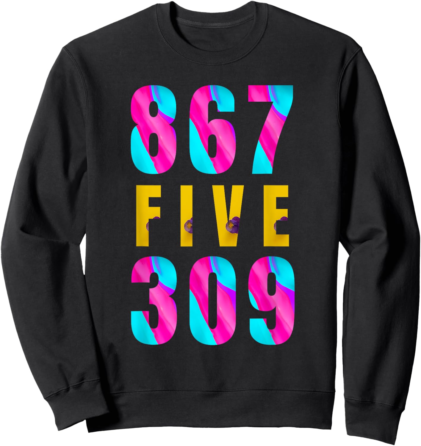 Jenny Phone Number 867-5309 Funny Rock Music Sweatshirt - Sweatshirt | Black
