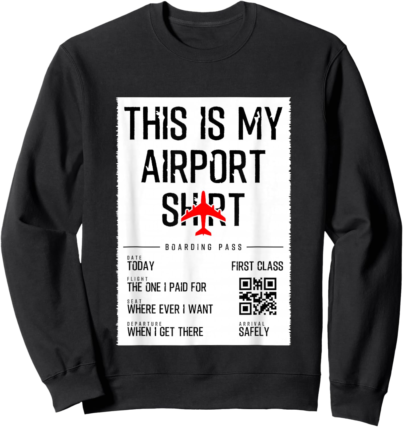 This is My Airport Shirt Family Travel Sweatshirt - Sweatshirt | Black