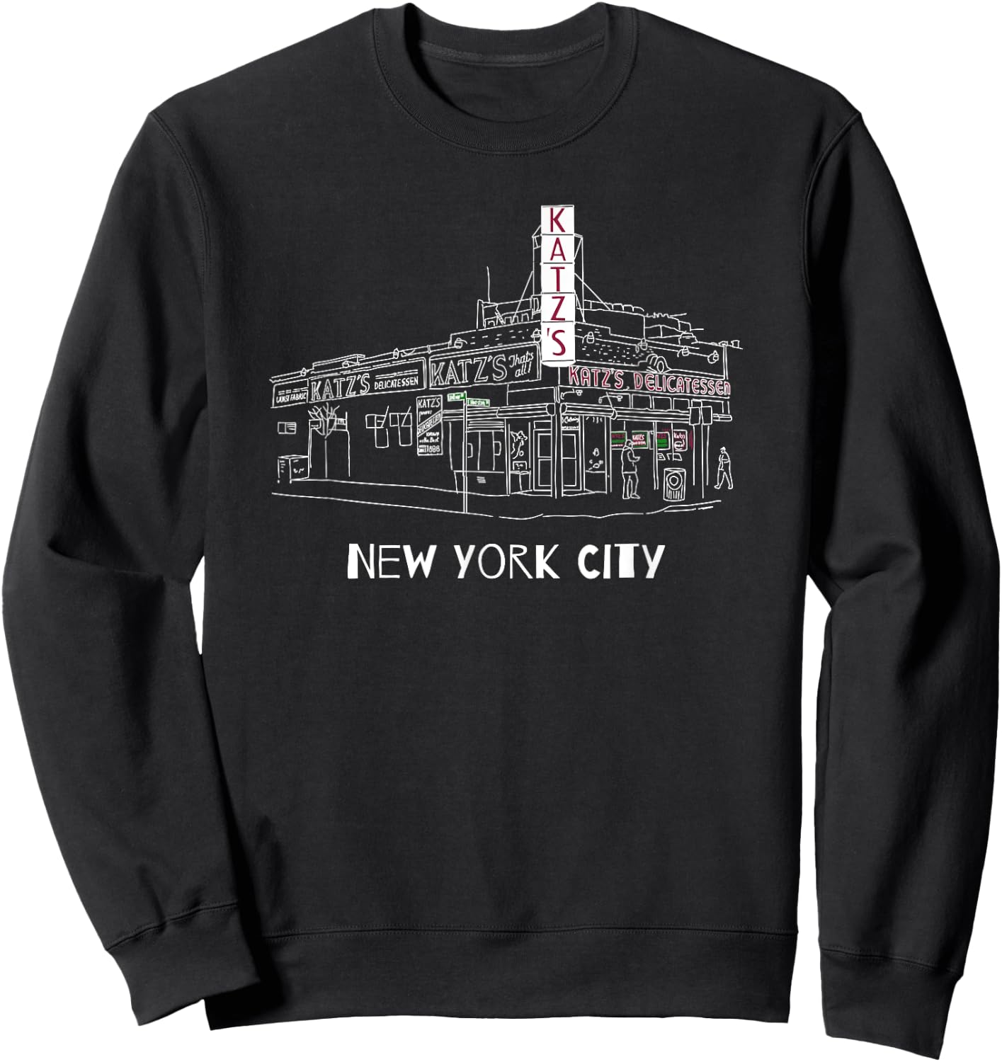 Kat'z Deli New York City for Reuben Sandwich Fans Sweatshirt - Sweatshirt | Black