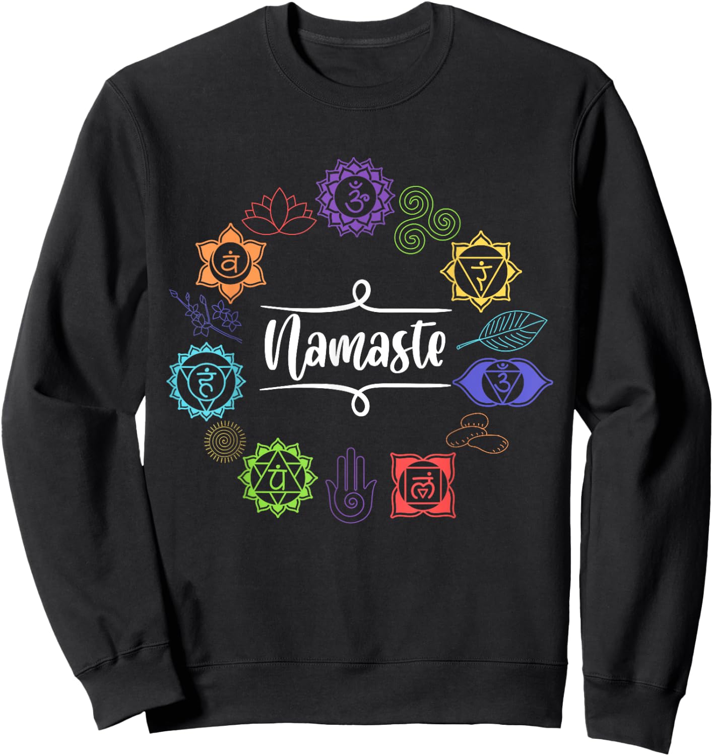 Namaste Yoga Meditation Calm Soul and Body Yoga Teacher Men Women Girls Kids Sweatshirt - Sweatshirt | Black