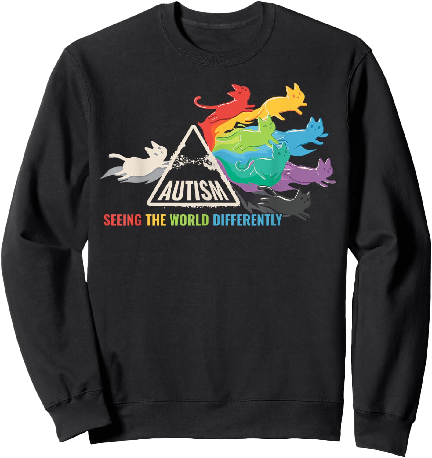 Autism Seeing The World Differently Sweatshirt - Sweatshirt | Black