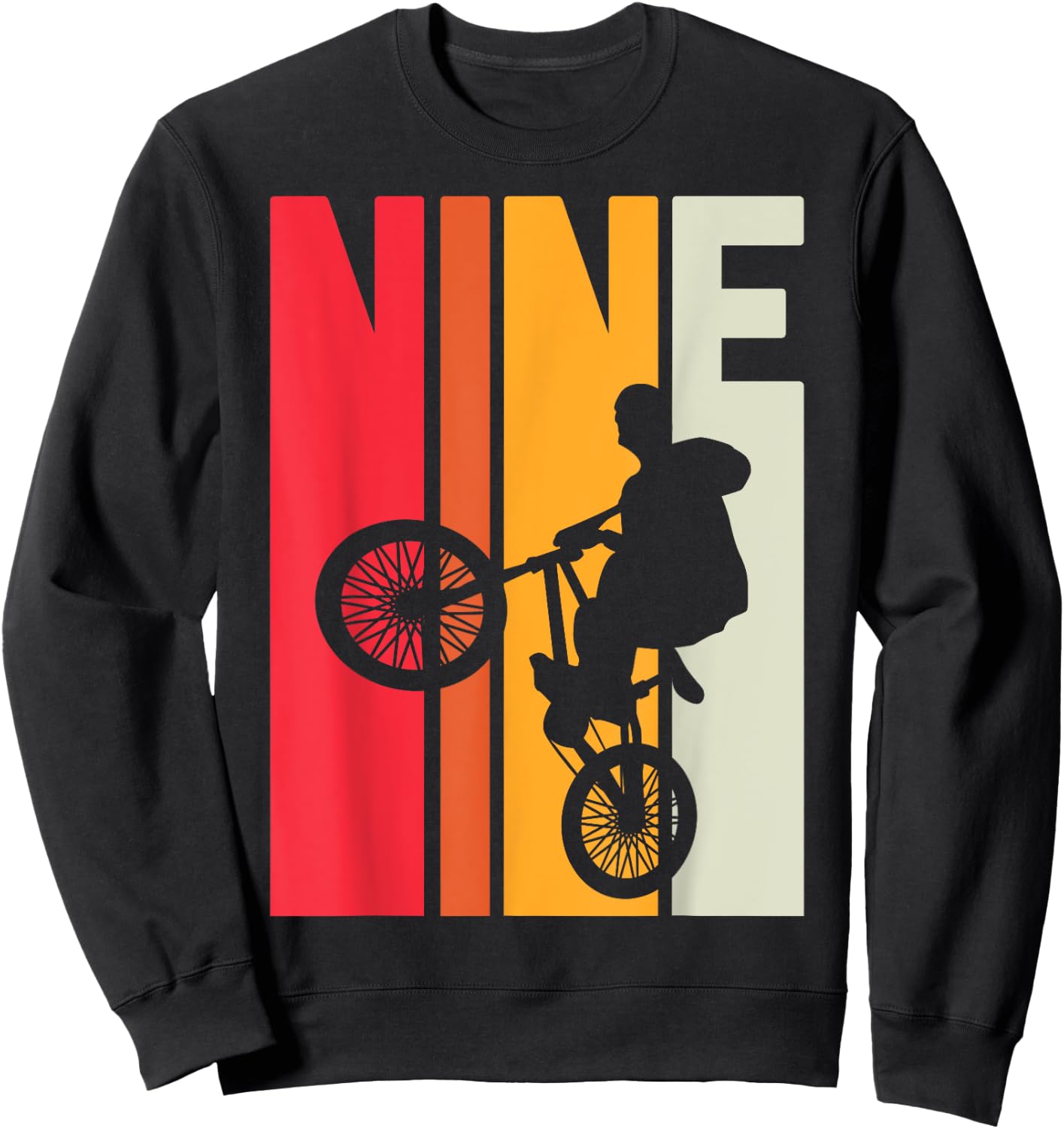 9 Year Old BMX Birthday Gift Party Boys Dirt Biking 9th Sweatshirt - Sweatshirt | Black