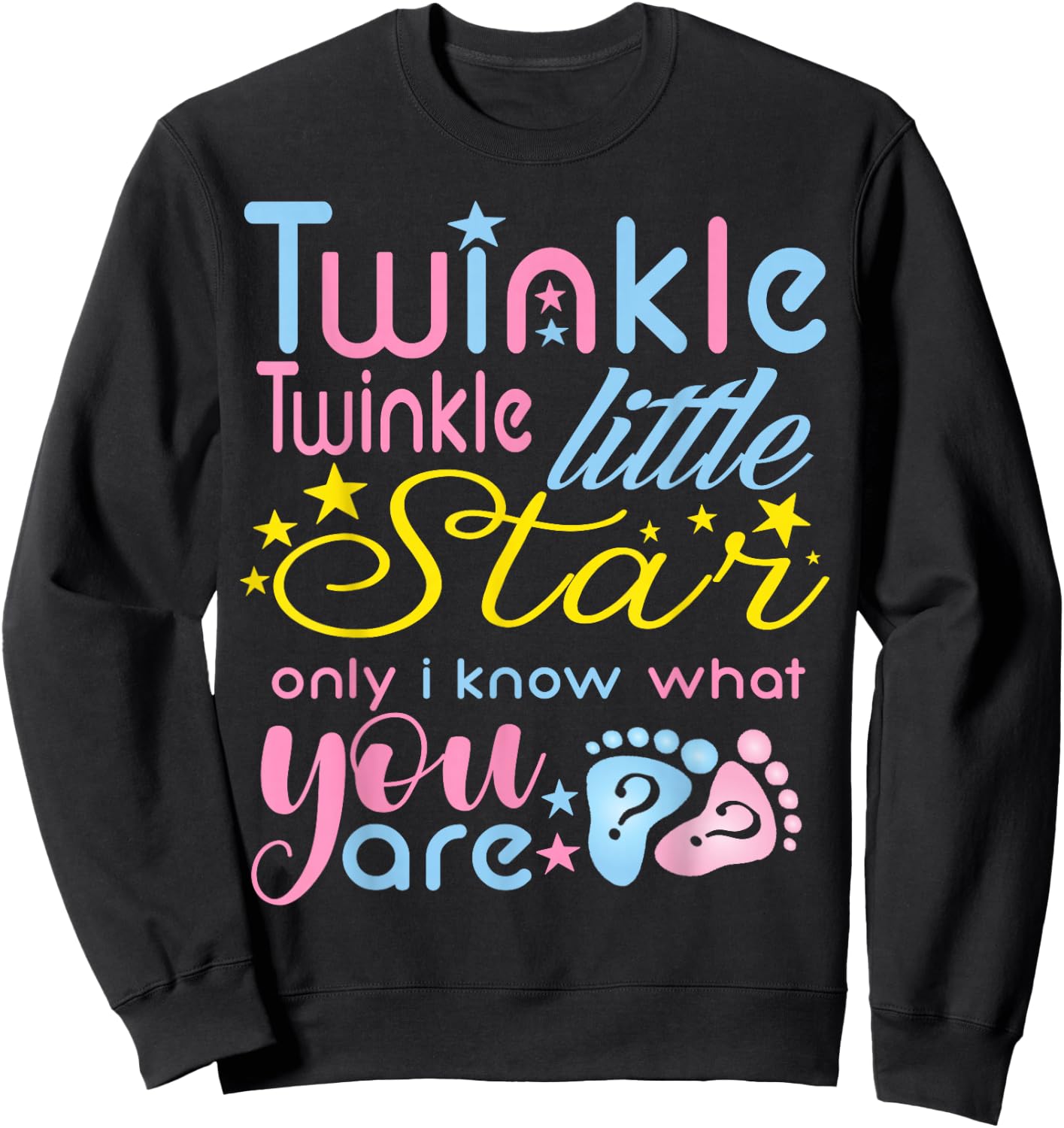 Twinkle Twinkle Little Star Only I Know Gender Keeper Reveal Sweatshirt - Sweatshirt | Black