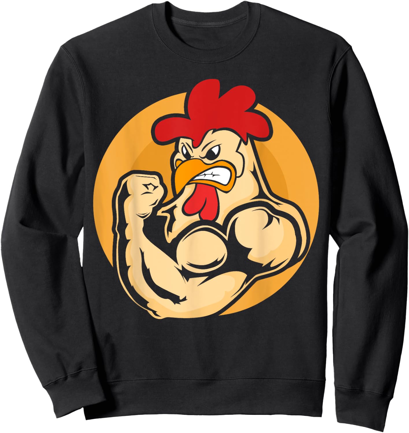 Strong Muscle Chicken Fitness Gym Chickens Sweatshirt - Sweatshirt | Black