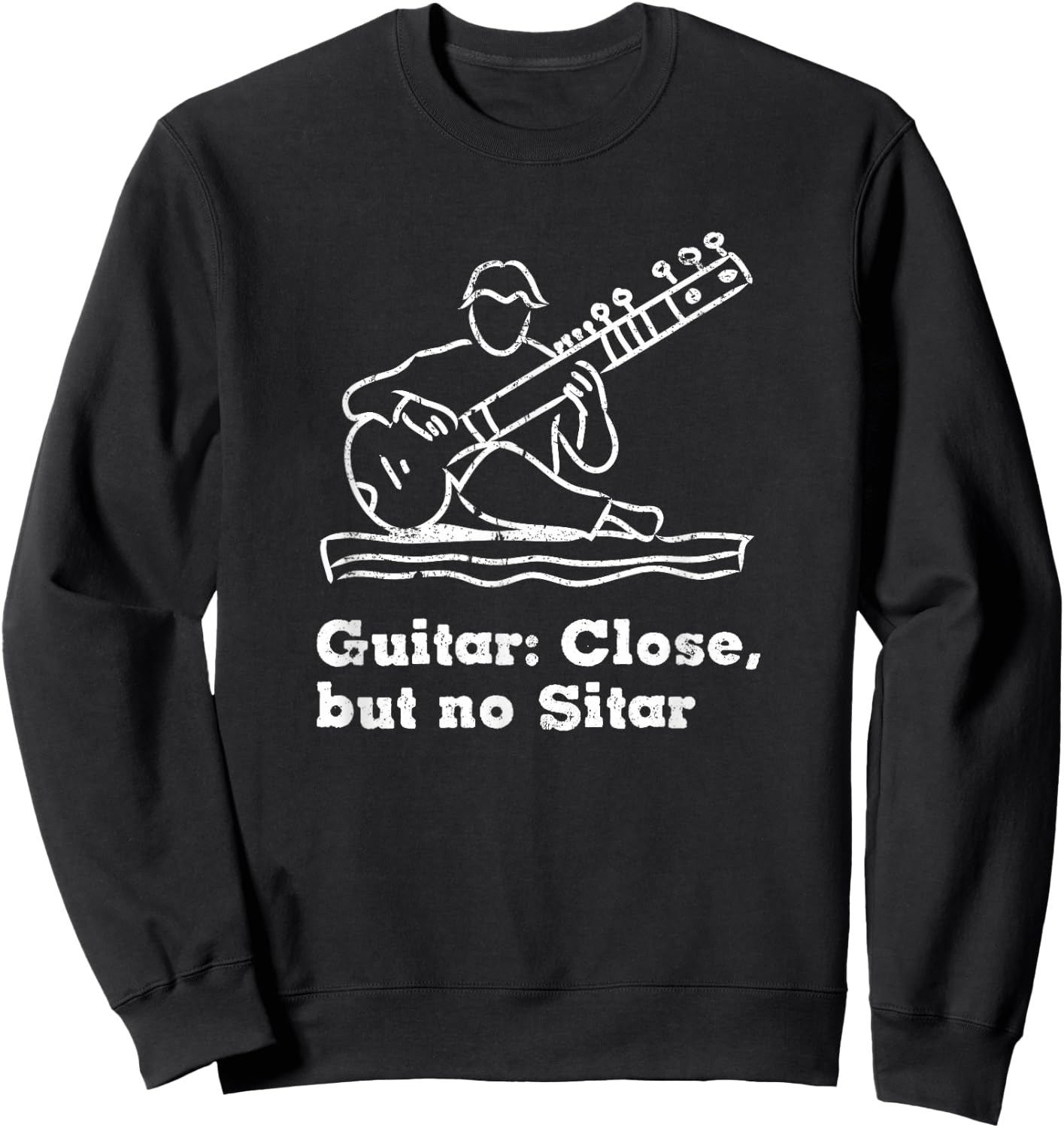 Funny Sitar Indian and India music Sitar player gift Sweatshirt - Sweatshirt | Black