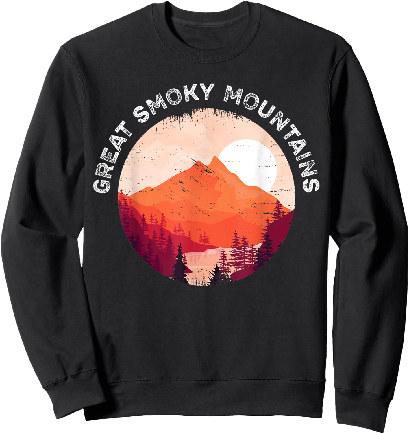 Great Smoky Mountains Hiking Souvenir Sweatshirt - Sweatshirt | Black