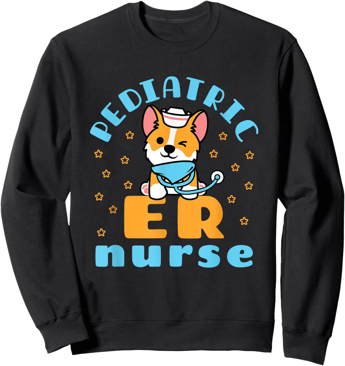Cute Pediatric ER Nurse Pedi Unit Emergency Room Nursing Sweatshirt - Sweatshirt | Black