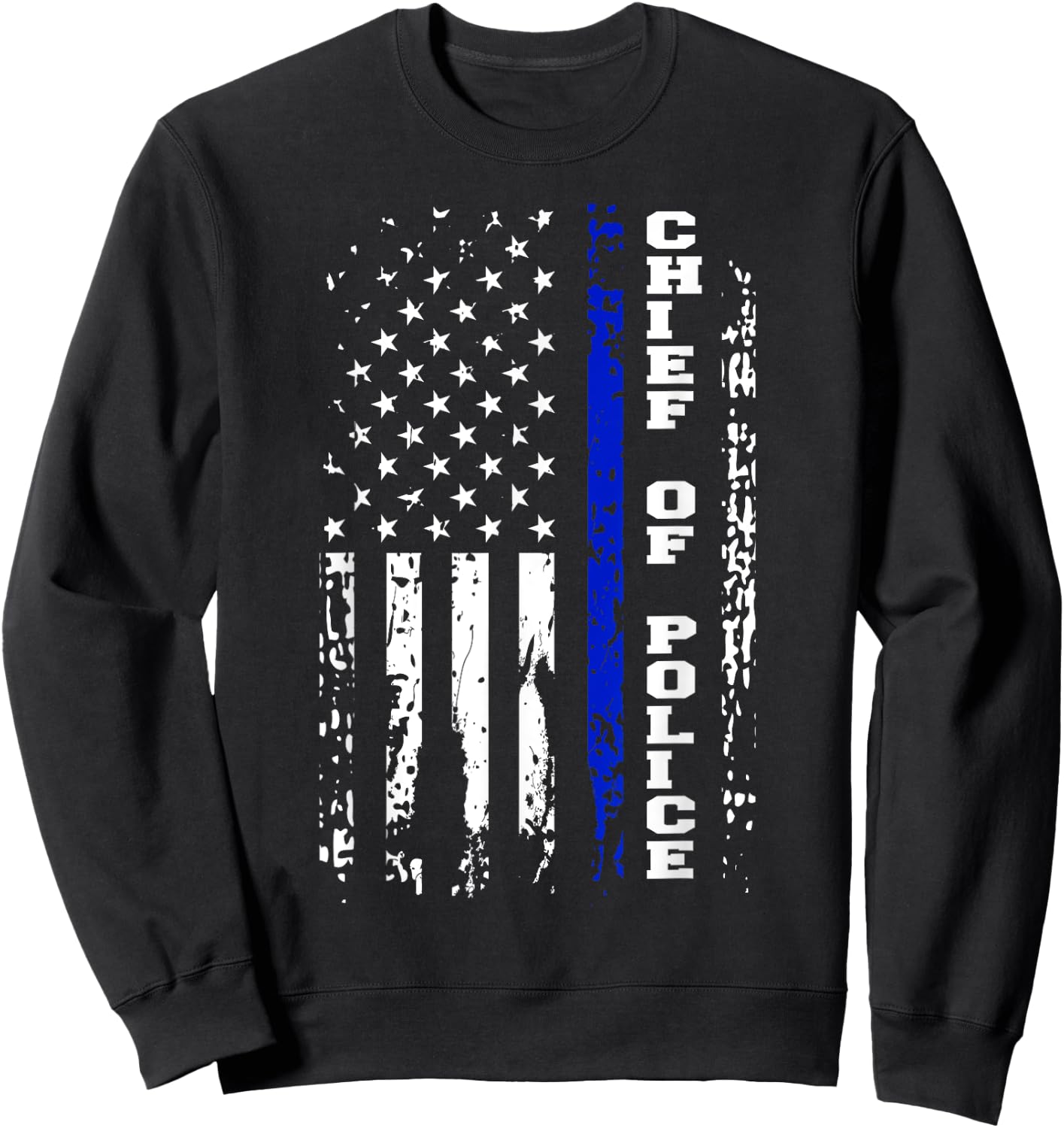 Police Chief Shirt Chief of Police Rank Sweatshirt - Sweatshirt | Black