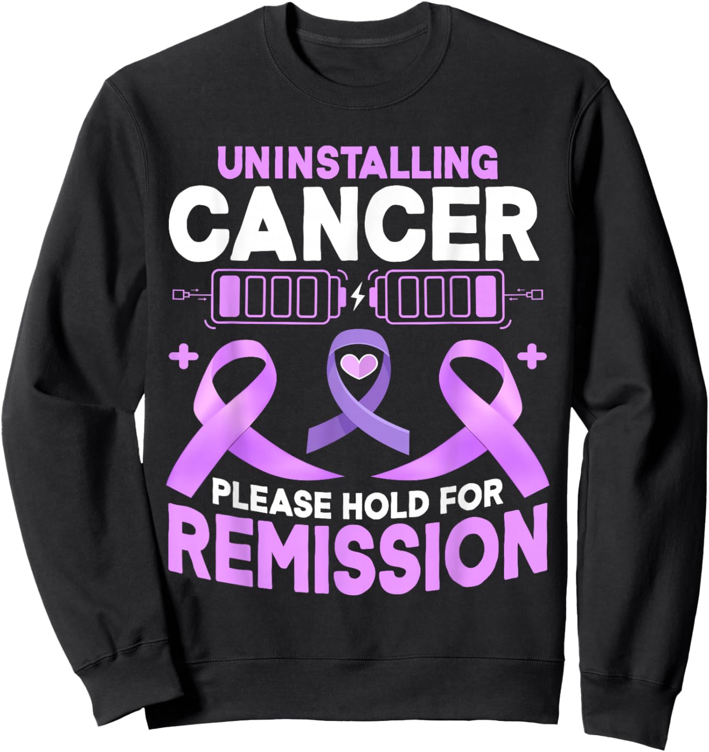 Chemotherapy Uninstalling Cancer Chemo Sweatshirt - Sweatshirt | Black
