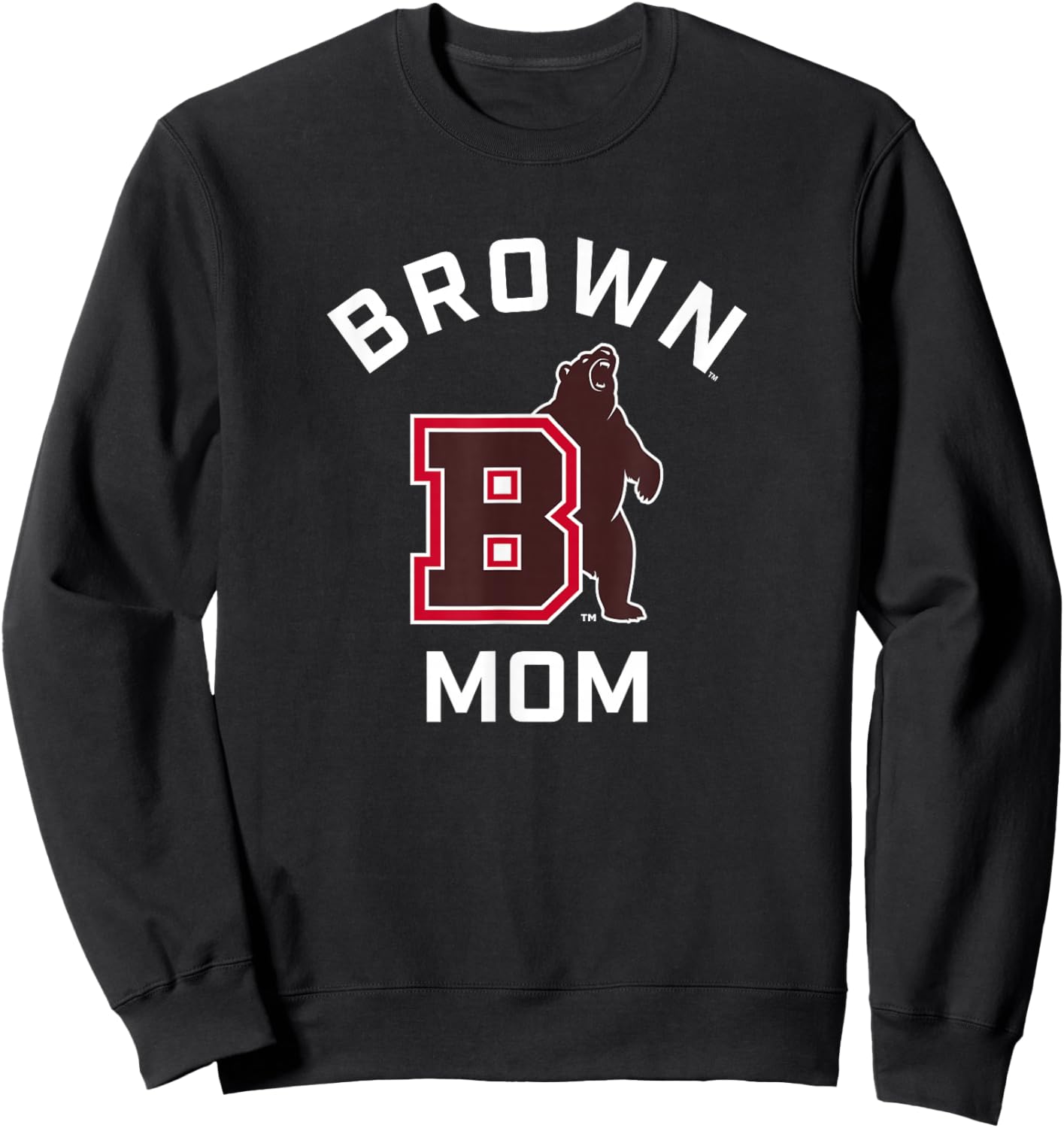 Brown University Bears Arched Mom Sweatshirt - Sweatshirt | Black