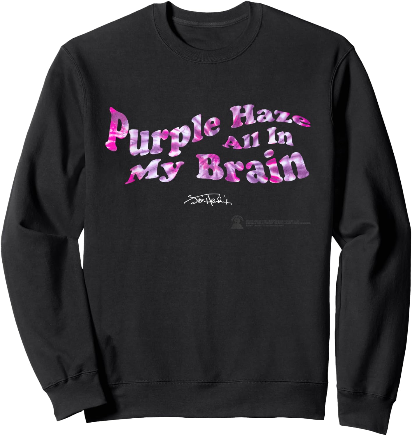 Jimi Hendrix Official Purple Haze Lyric Sweatshirt - Sweatshirt | Black