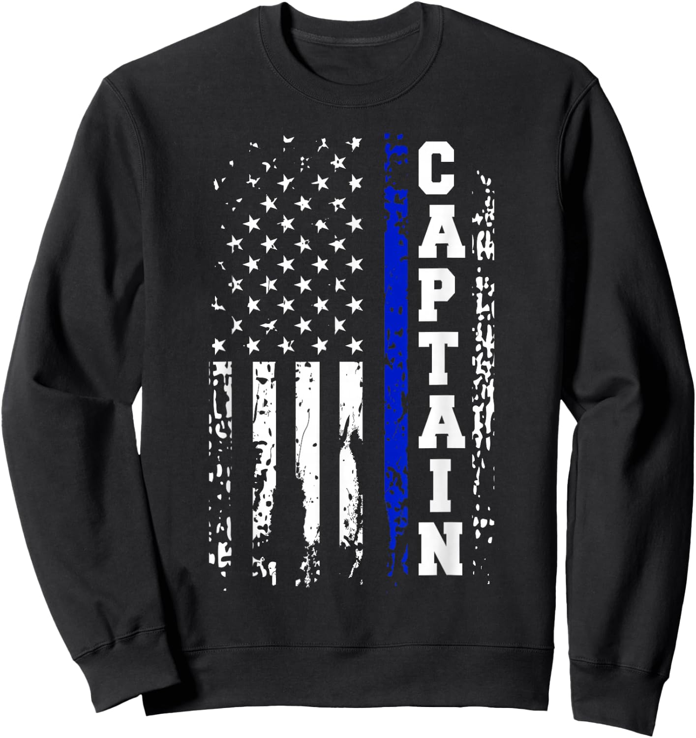 Police Captain Shirt Police Rank Captain Gift Sweatshirt - Sweatshirt | Black