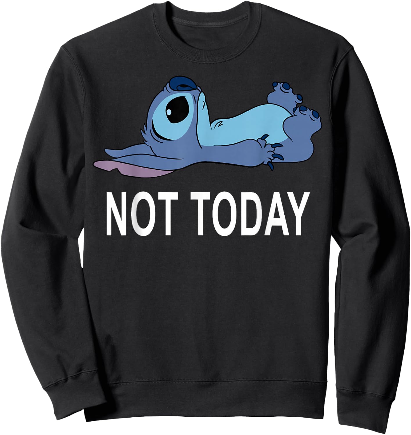 Disney Lilo & Stitch Not Today Stitch Sweatshirt - Sweatshirt | Black