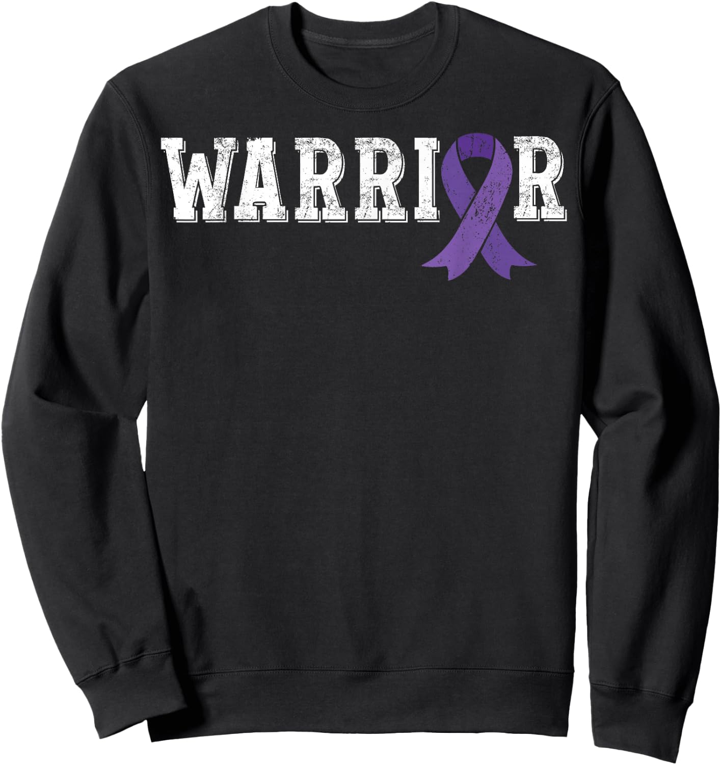 Testicular Cancer Awareness Products Purple Ribbon Gift Sweatshirt - Sweatshirt | Black