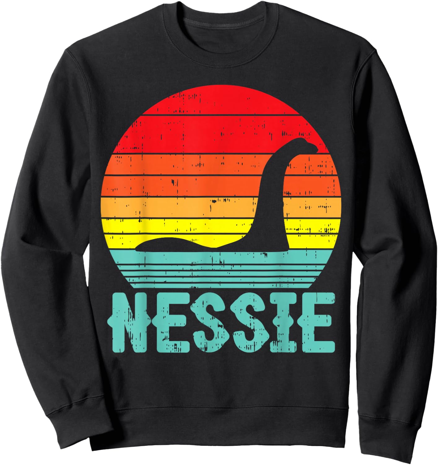 Nessie Loch Ness Monster Retro Nessy Animal Lover Gift Sweatshirt - Sweatshirt | Black