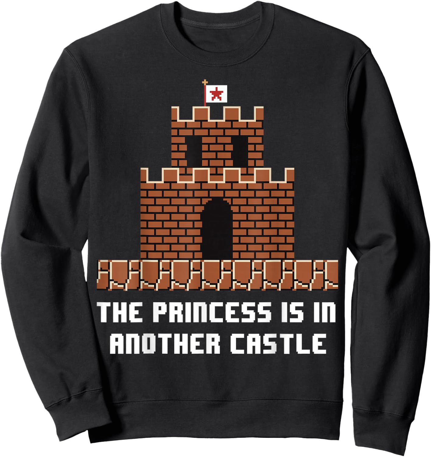 Super Mario The Princess Is In Another Castle Sweatshirt - Sweatshirt | Black