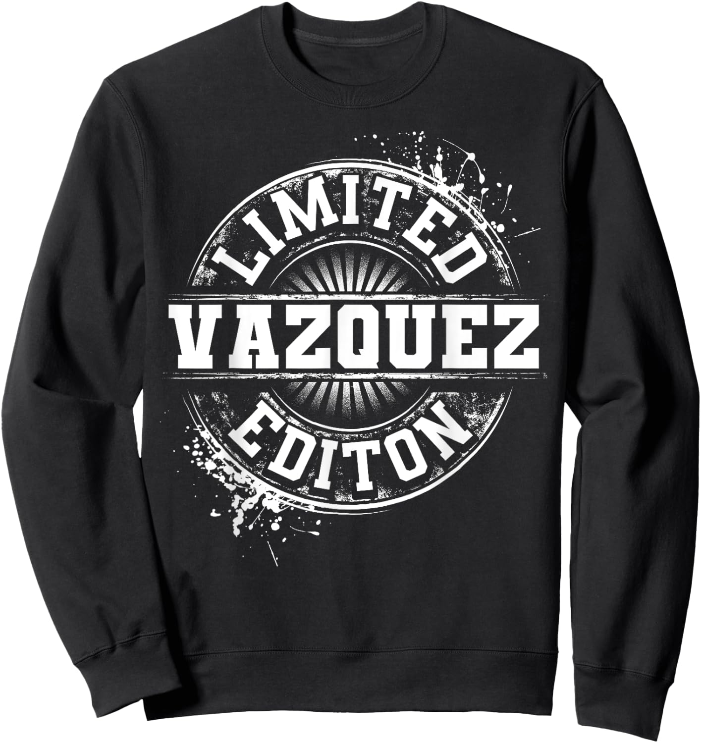 VAZQUEZ Funny Surname Family Tree Birthday Reunion Gift Sweatshirt - Sweatshirt | Black