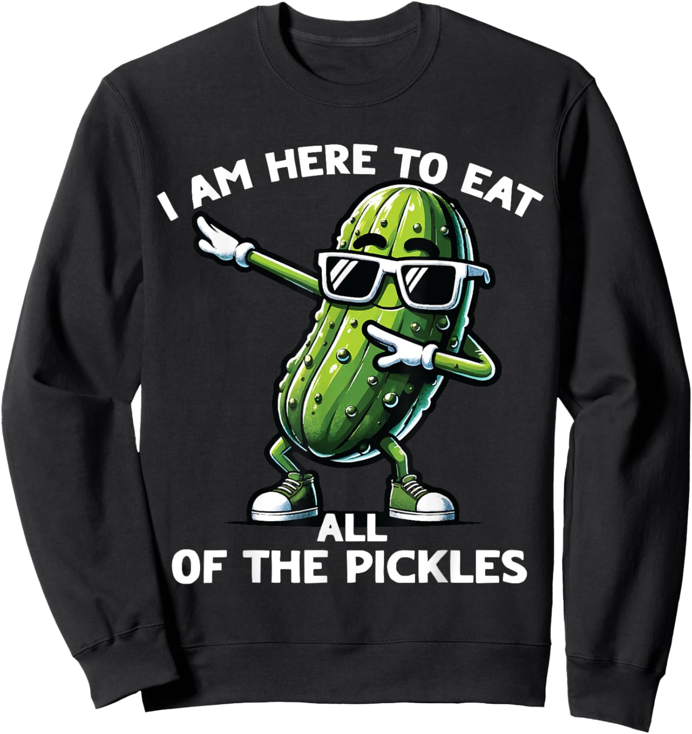 Dabbing Pickle Dancing Cucumber Pickle Food Squad Sweatshirt - Sweatshirt | Black