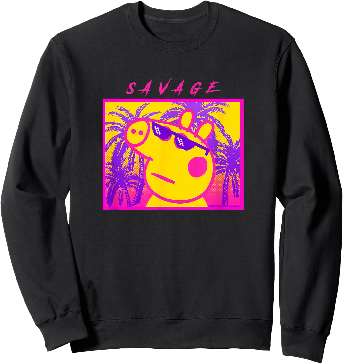 Peppa Pig Savage Portrait Sweatshirt - Sweatshirt | Black
