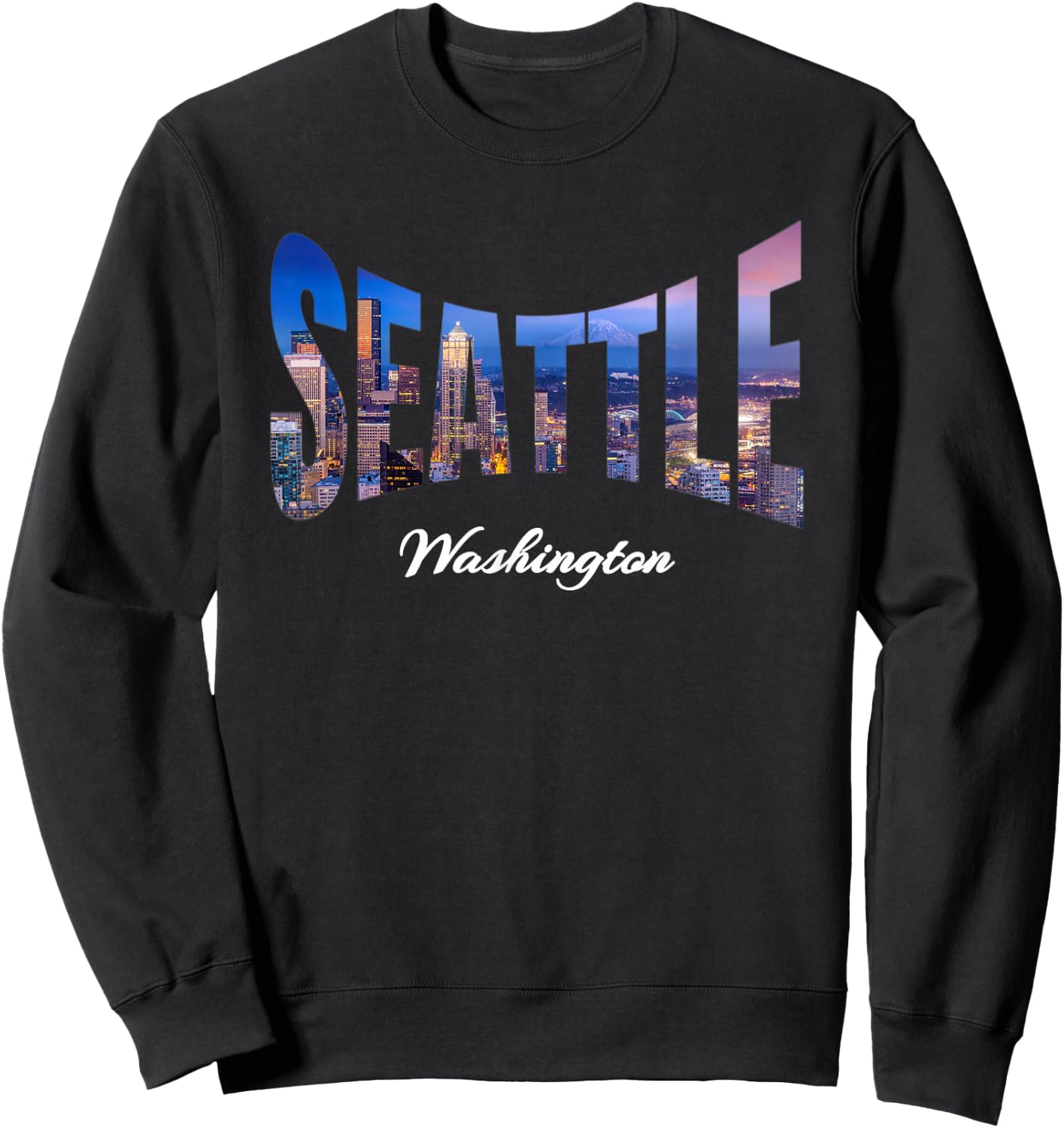 Seattle Washington City Souvenirs Sweatshirt - Sweatshirt | Black