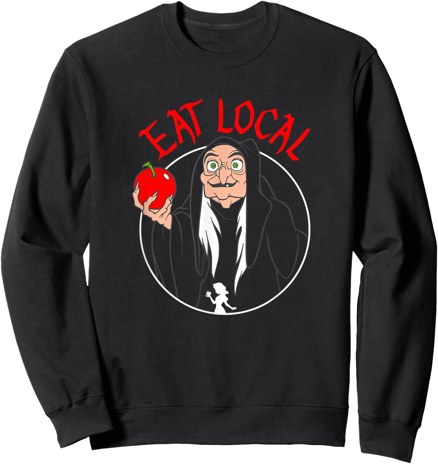 Disney Snow White Evil Queen Apple Eat Local Sweatshirt - Sweatshirt | Black