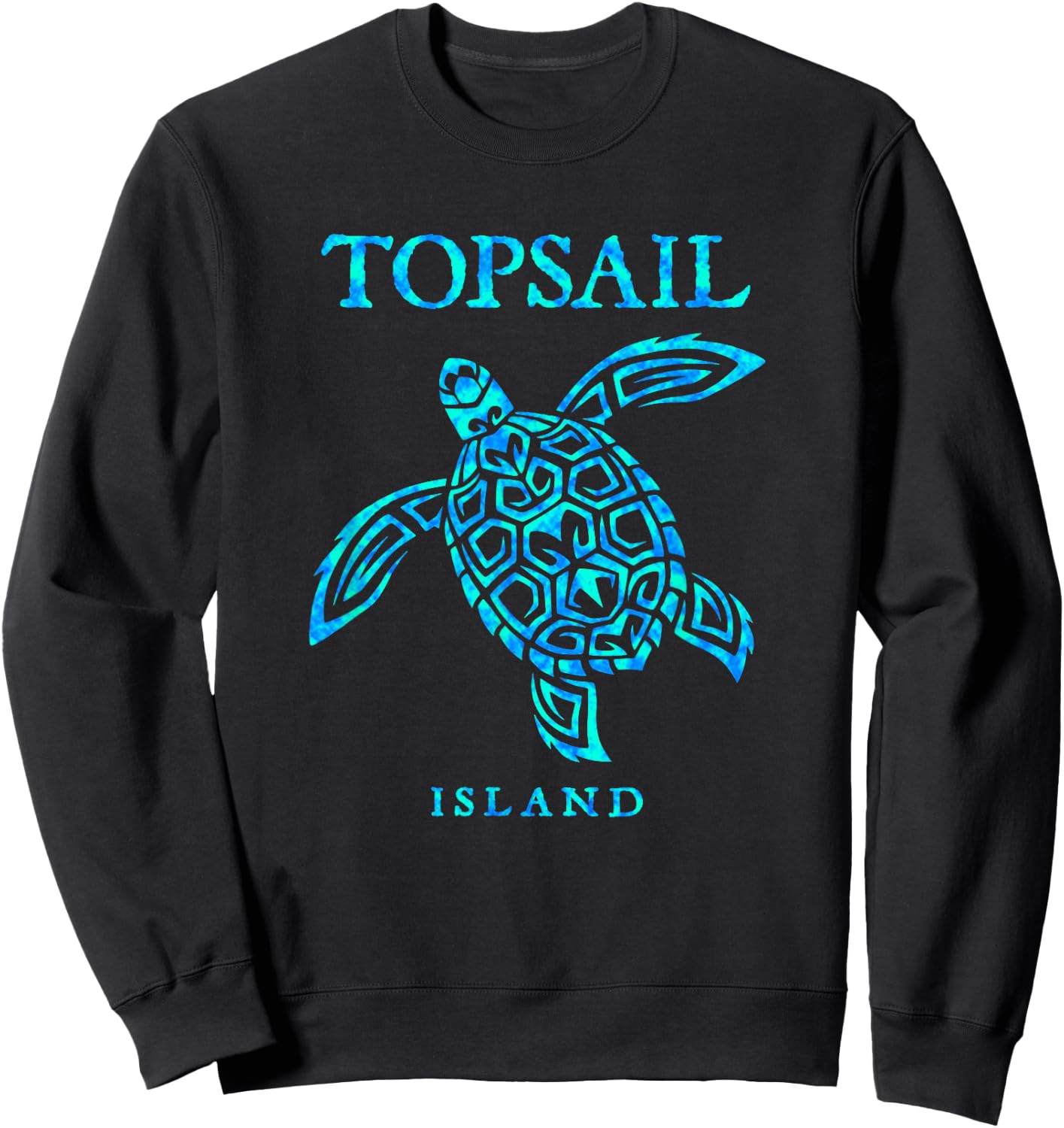 Topsail Island North Carolina Sea Turtle Boys Girls Toddler Sweatshirt - Sweatshirt | Black